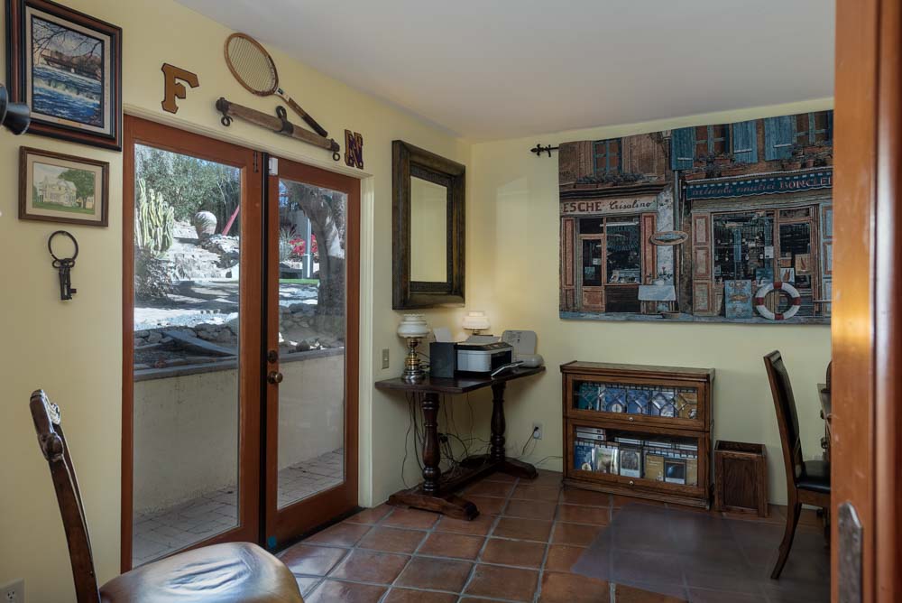 older man having his hair blow dried